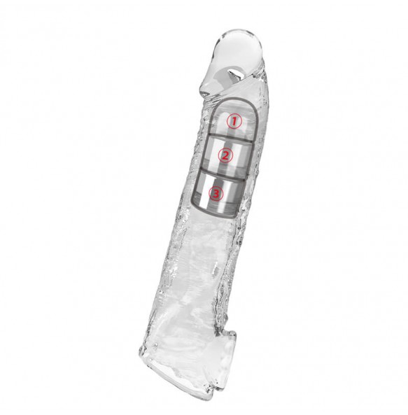 PRETTY LOVE - Celarus Extension Penis Sleeve (Transparent)